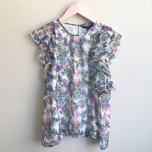 W118 By Walter Baker Urbina Ruffle Floral Top